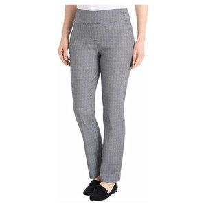 NWT Hilary Radley Women Pull On Ankle Dress Pants Black/White/Gray 2XL $50 4D065